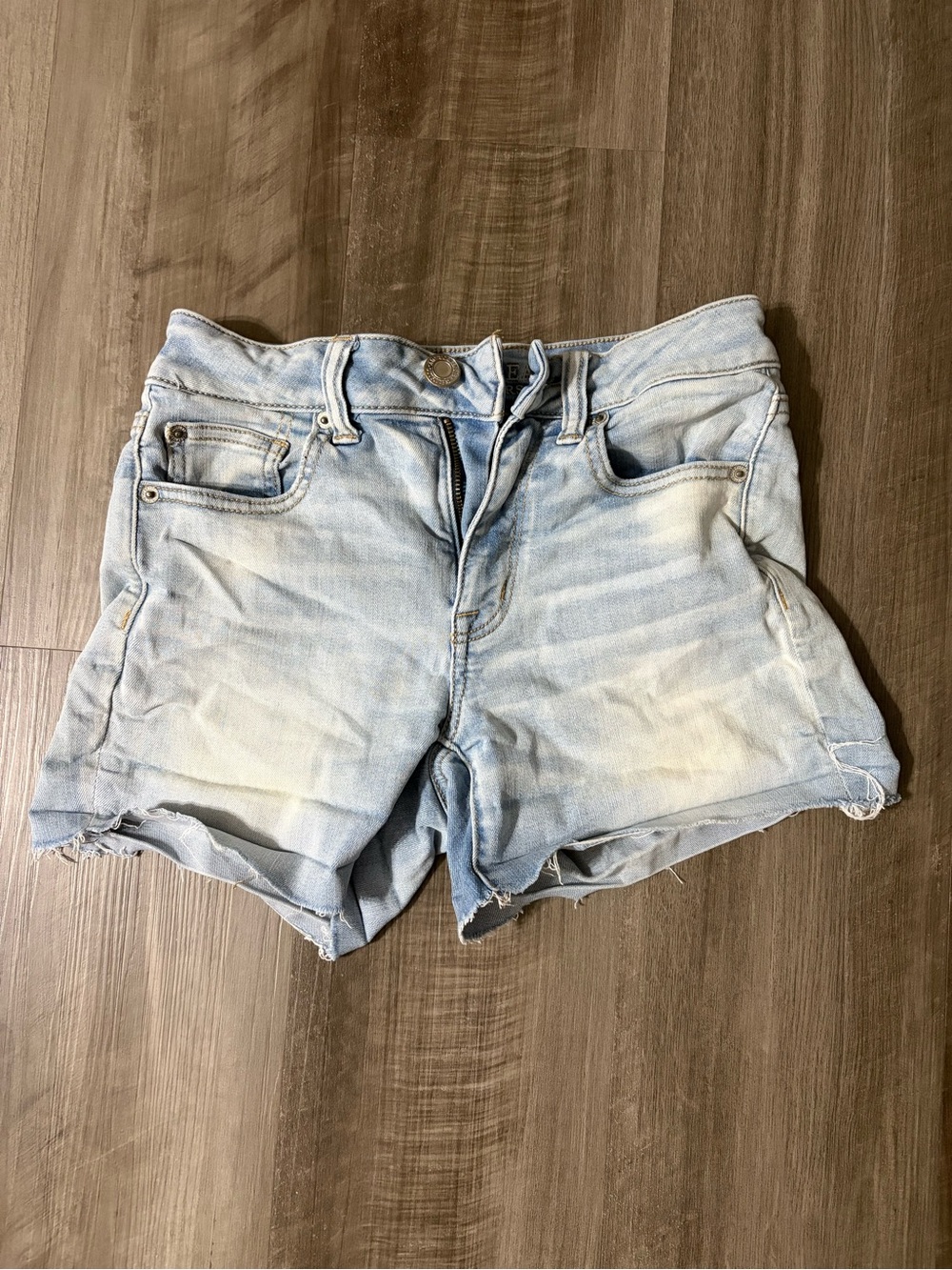 American Eagle Light Wash Denim Women’s Shorts - Casual Cutoff Style